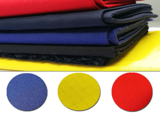 cotton flame retardant fabric 270GSM Twill 3 / 1 cloth for workwear